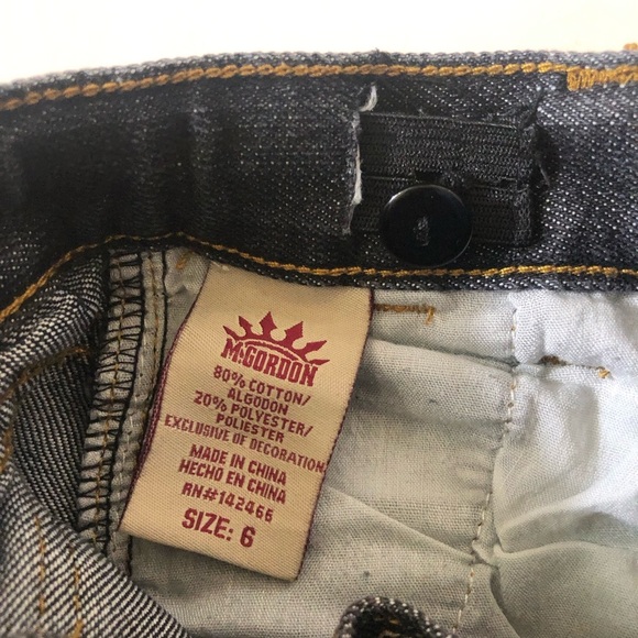 M.Gordon Boys Cargo Vintage Look Relaxed Denim Jeans Size 6 - Picture 7 of 12